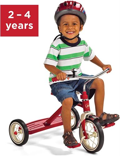 Radio Flyer Classic Red 10" Tricycle for Toddlers ages 2-4