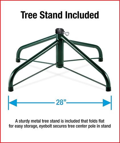 National Tree Company Pre-Lit Artificial Slim Christmas Tree, Green, North Valley Spruce, White Lights, Includes Stand - 120V