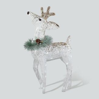Philips 27.4in Glitter String Fawn Christmas LED Novelty Sculpture Pure White Twinkle Lights 120V