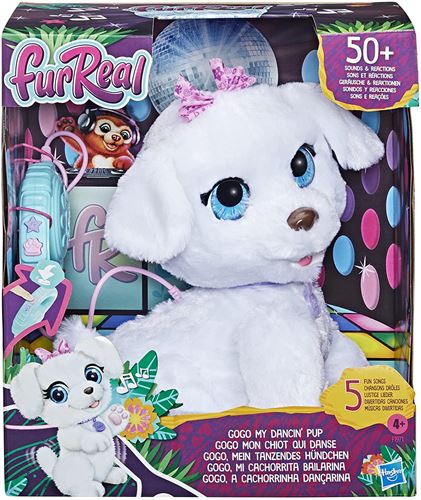 FurReal GoGo My Dancin' Pup, Electronic Pet Toy, Dancing Toy with 50+ Sounds and Reactions, Interactive Toys, Ages 4 and Up, White