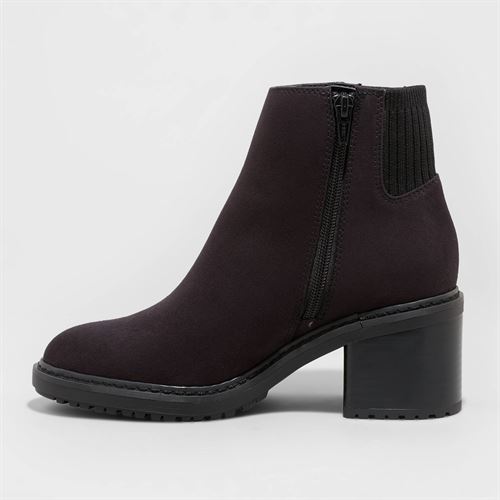 A New Day - Women's Nancy Water Repellant Knit Collar Boots black