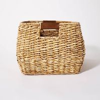 StudioGee™ Decorative Rectangle Storage Basket with Cut Off Handles 12" x 17" Brown - Threshold designed with Studio McGee