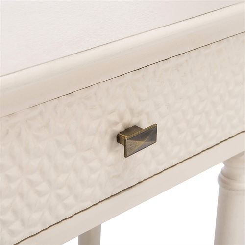 Safavieh Home Collection Halton Distressed White 2-Drawer Bottom Shelf Console Table