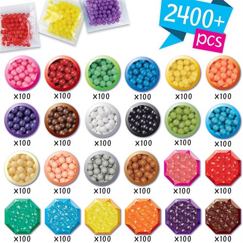 Aqua Beads - 2400-Piece Mega Bead Refill Set with Storage Case