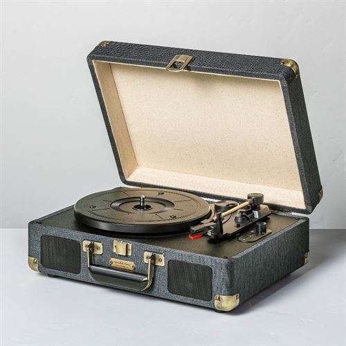 Suitcase Record Player Dark Green - Hearth & Hand with Magnolia