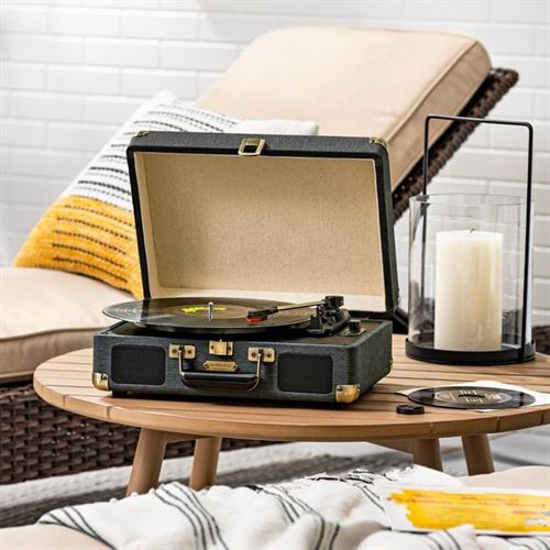Suitcase Record Player Dark Green - Hearth & Hand with Magnolia