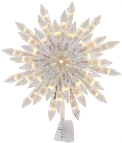 13.5in 37 LED Light Acrylic Starburst Tree Topper Iridescent - Wondershop - 120V