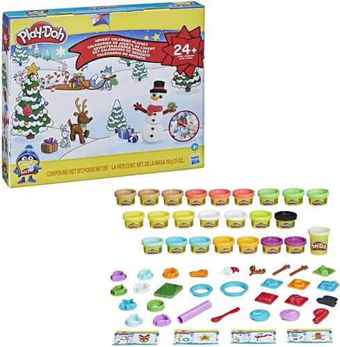 Play-Doh Advent Calendar Toy for Kids 3 Years and Up with Over 24 Surprise Accessories
