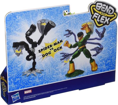 Marvel Spider-Man Bend and Flex Black Suit Spider-Man Vs. Doc Ock Action Figure Toys