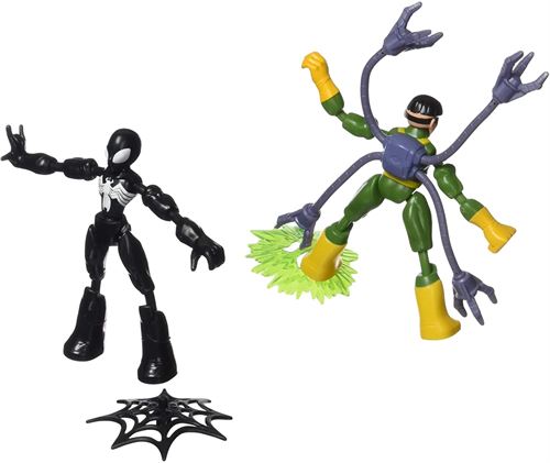 Marvel Spider-Man Bend and Flex Black Suit Spider-Man Vs. Doc Ock Action Figure Toys