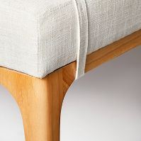 Randolph Bench with Bolster Pillows Linen - Threshold™ designed with Studio McGee