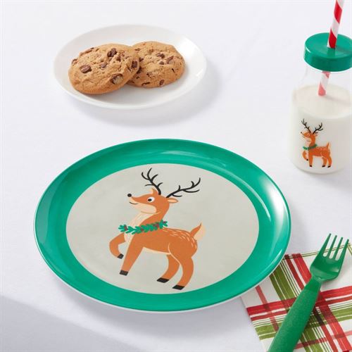 10" Melamine Reindeer Dinner Plate - Wondershop™