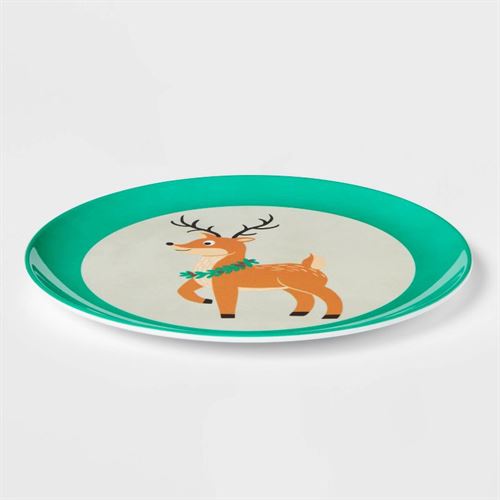 10" Melamine Reindeer Dinner Plate - Wondershop™