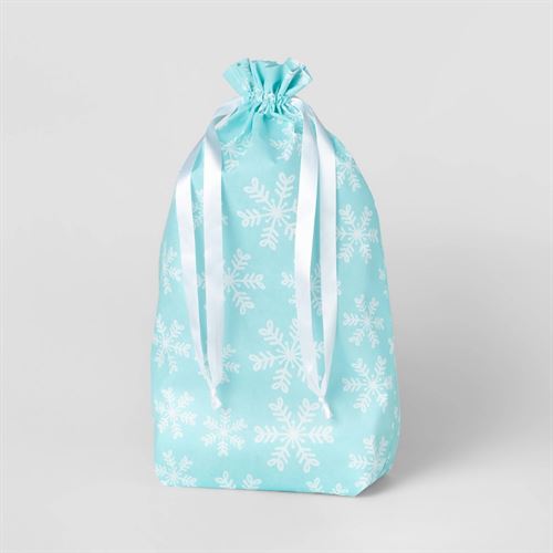 Snowflake Santa Sack Gift Bag Blue - Wondershop™