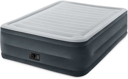 Intex Comfort Plush Elevated Dura-Beam Airbed with Built-In Electric Pump, Bed Height 22", Queen 120V