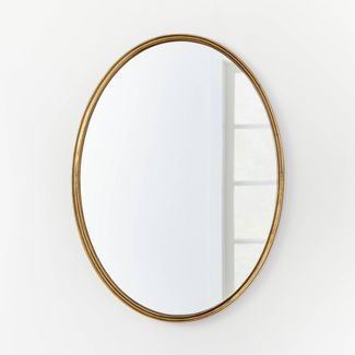 Oval Shape Antique Mirror Brass - Threshold™ designed with Studio McGee 26" x 36"