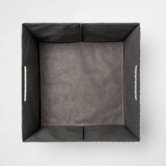 13" Fabric Cube Storage Bin Fiaro Gray & White - Brightroom™
