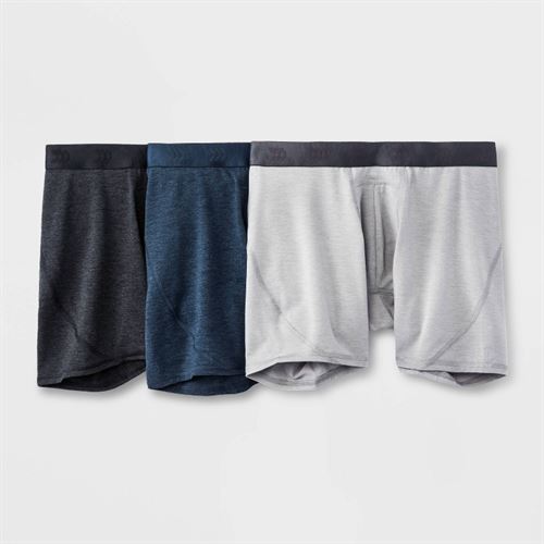Men's All Day Active 3pk Boxer Briefs - All in Motion Black/Functional Gray/Dete