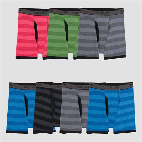 Fruit of the Loom Boys' 7pk Mid-Rise Boxer Briefs - Colors May Vary