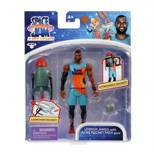 Space Jam: A New Legacy - 5" LeBron James Baller Action Figure with ACME Rocket Pack 4000