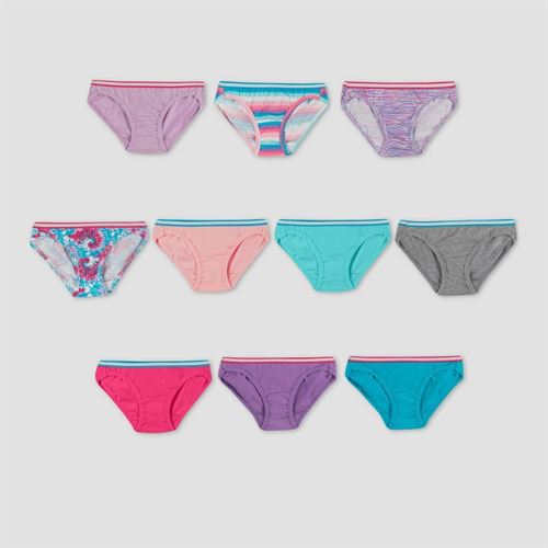 Hanes Girls' 10pk Sporty Bikini - Colors May Vary - Size 8