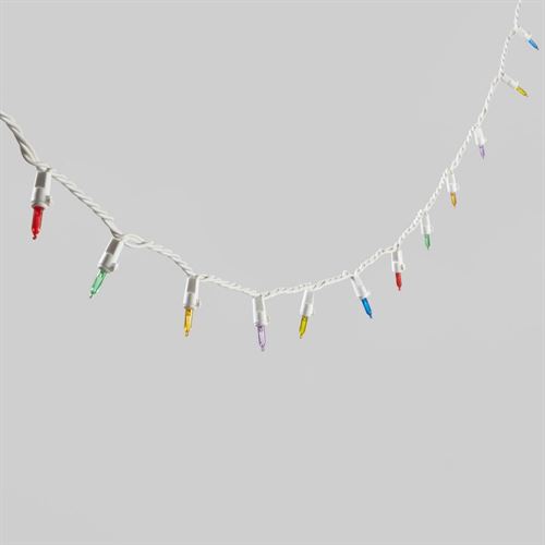 60ct LED Smooth Mini Christmas String Lights Multicolor with White Wire - Wonder 120V