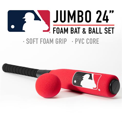 Franklin Sports MLB Oversized Foam Baseball Bat and Ball Set, Red