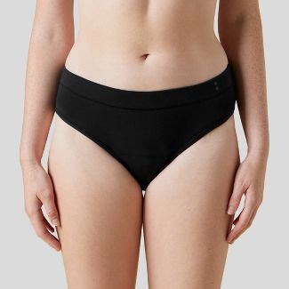 Thinx for All Women's Super Absorbency Bikini Period Underwear - Black L -  Miazone