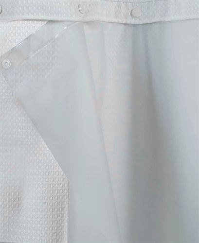 Hookless  Polyester with PEVA Snap-in Shower Curtain Liner, Frosty White, 78 X 137 cm
