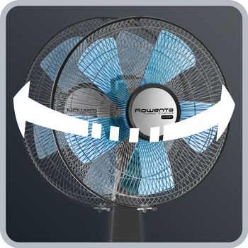 ROWENTA TURBO SILENCE EXTREME 16" STAND FAN 3 level speed 120V