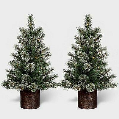 2pk Pre-lit Artificial Christmas Tree Virginia Pine Clear Lights (0.91 cm) 120V