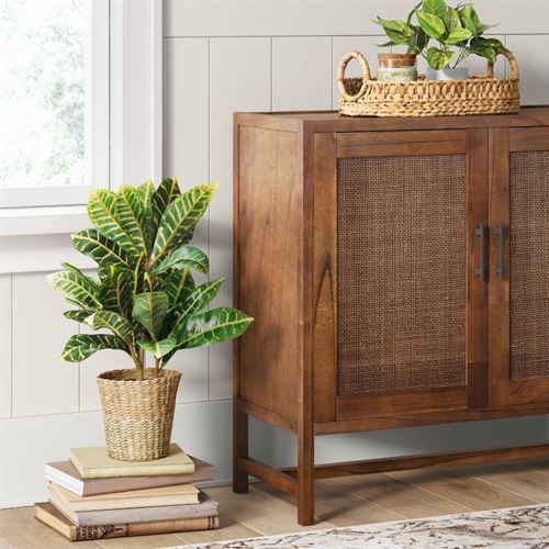 Artificial Croton Plant in Basket - Threshold™ 55.8 x 40 cm - Set of 2