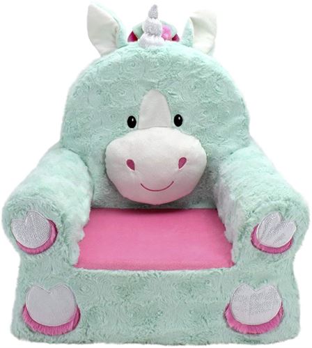 Soft Landing | Sweet Seats | Premium Character Chair with Carrying Handle & Side Pockets – Teal Unicorn