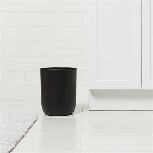 Solid Bathroom Wastebasket Black - Threshold™
