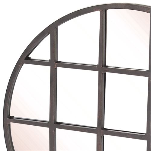 CosmoLiving by Cosmopolitan 91 cm Black Industrial Metal Wall Mirror