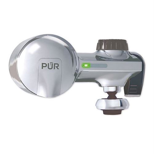 Pur Horizontal Faucet Mount Filtration System with Swivel Spout in Chrome