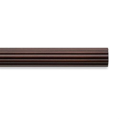 Cambria® Classic Wood Decorative 4-Foot Fluted Drapery Pole in dark Brown