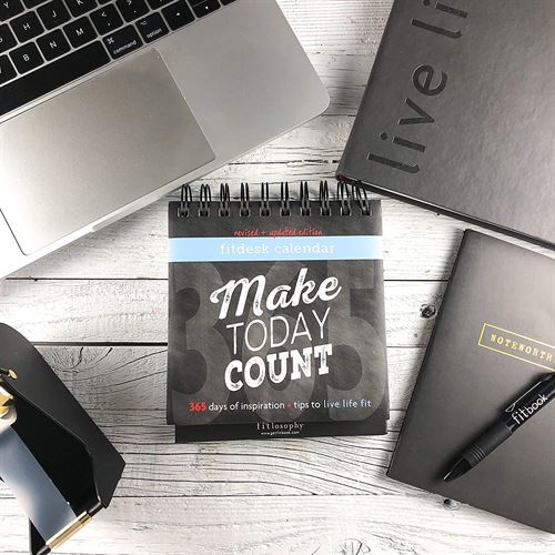 Fitlosophy 'Make Today Count' 365-Day Inspirational Perpetual Desk Calendar, Fitdesk 365-Day Perpetual Calendar (FITDESK-Cal)