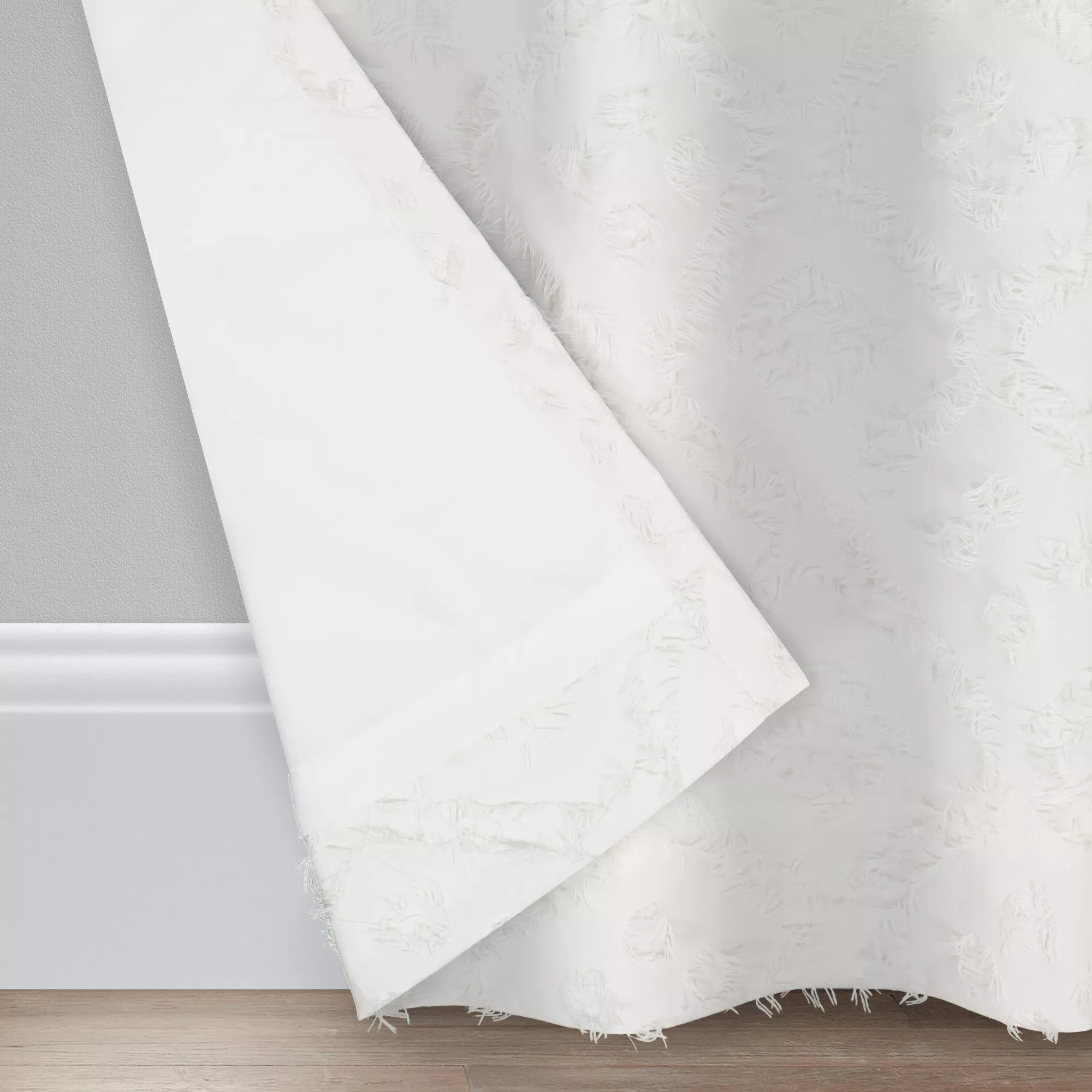 Wild Sage™ Lyra 127x213 cm  Rod Pocket/Back Tab Curtain Panel in Bright White (Single)