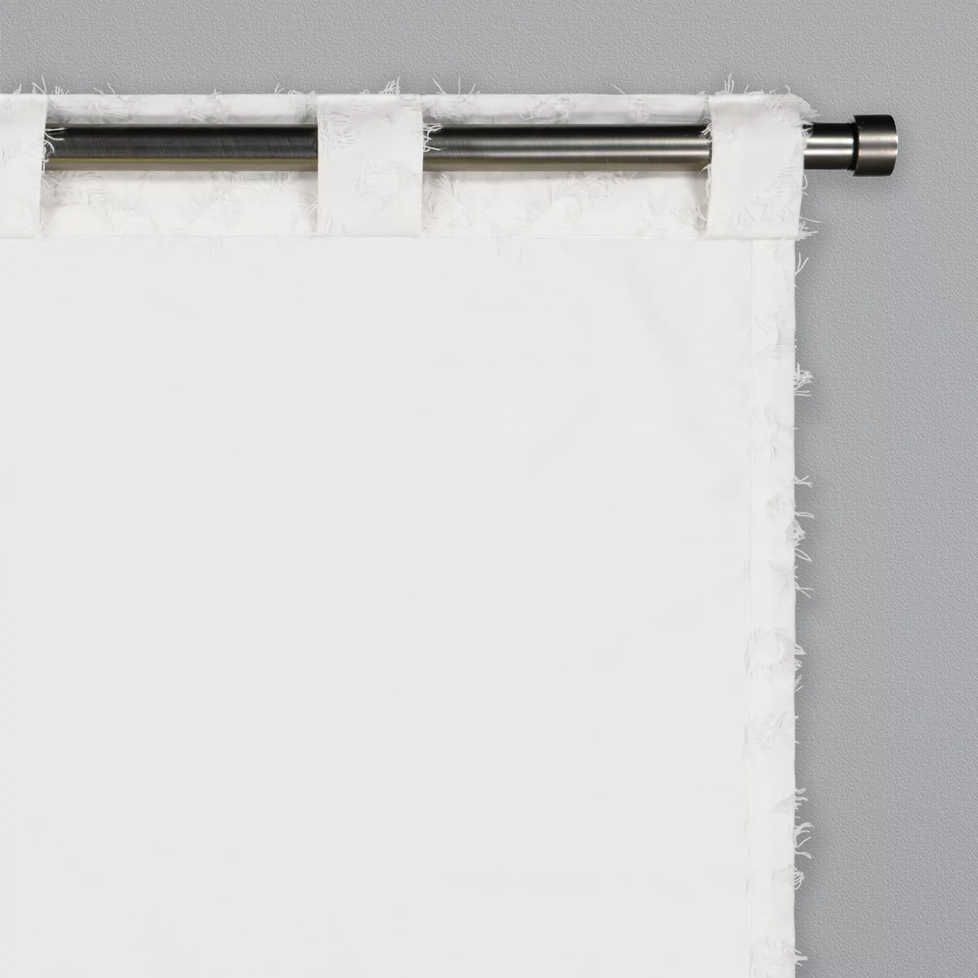 Wild Sage™ Lyra 127x213 cm  Rod Pocket/Back Tab Curtain Panel in Bright White (Single)
