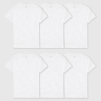 Haines Men's White Round Neck T-Shirt