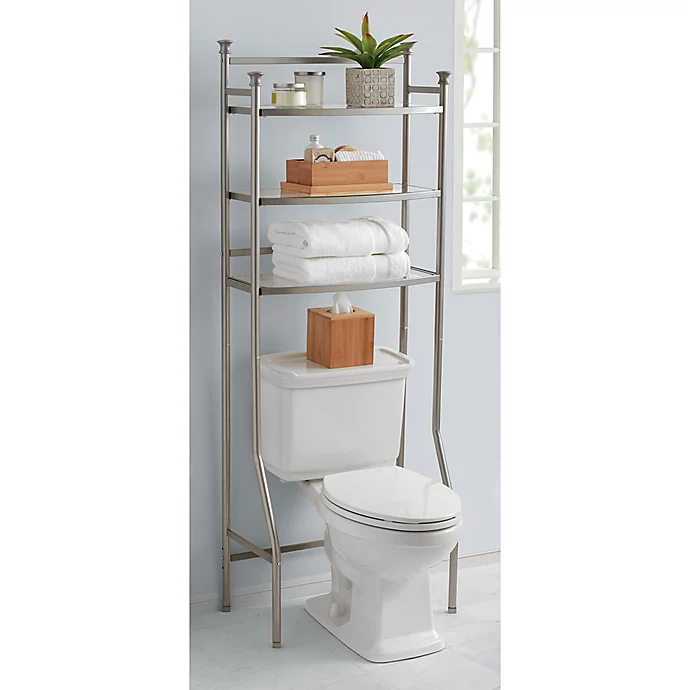ORG 3-Tier Over-the-Toilet Space Saver in Satin Nickel