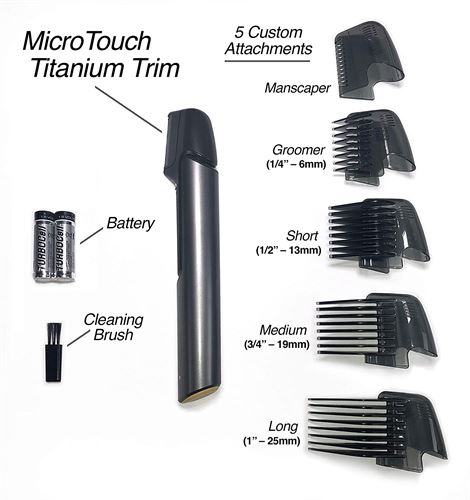 MicroTouch Titanium TRIM™, Lighted Hair Cutting Tool and Body Groomer
