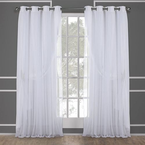 Exclusive Home Curtains Catarina Layered Solid Blackout and Sheer