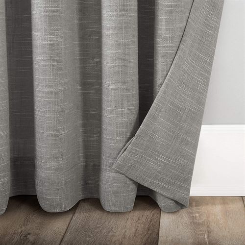 Clean Window Basketweave Anti-Dust Allergy/Pet Friendly Sheer Curtain Panel, 127x213 cm, Gray