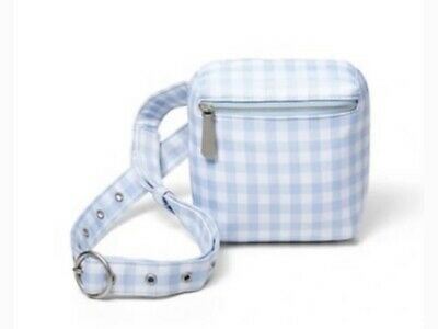Sandy Liang x Target Gingham Zipper Belt Bag White/Blue