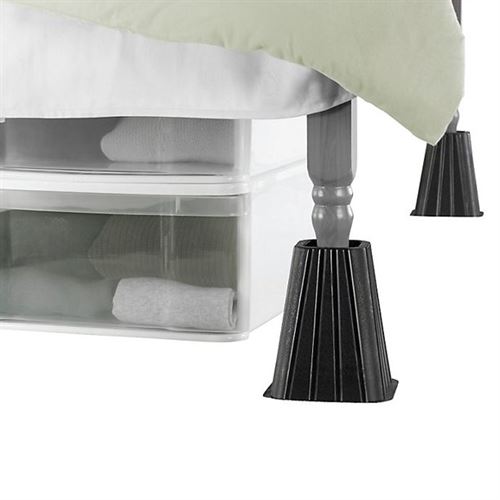 SALT Extra Tall Bed Lifts in Black (Set of 4)