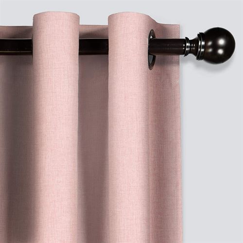Eclipse Gabriella Grommet Top Curtains for Bedroom, Single Panel,  101x 274 cm , Blush