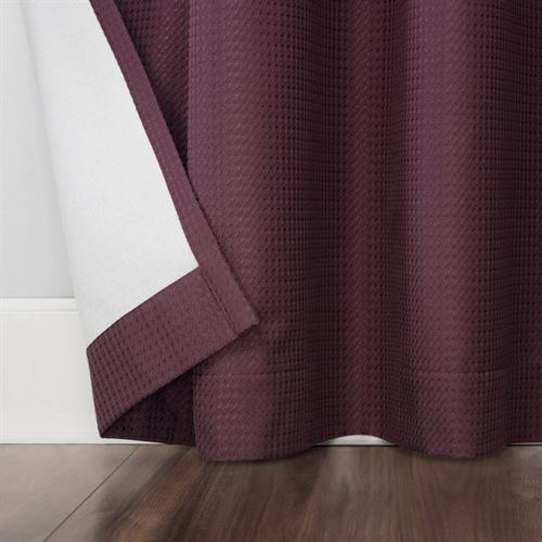 Sun Zero Array Woven Dobby Draft Shield Fleece Insulated 100% Blackout Grommet Curtain Panel