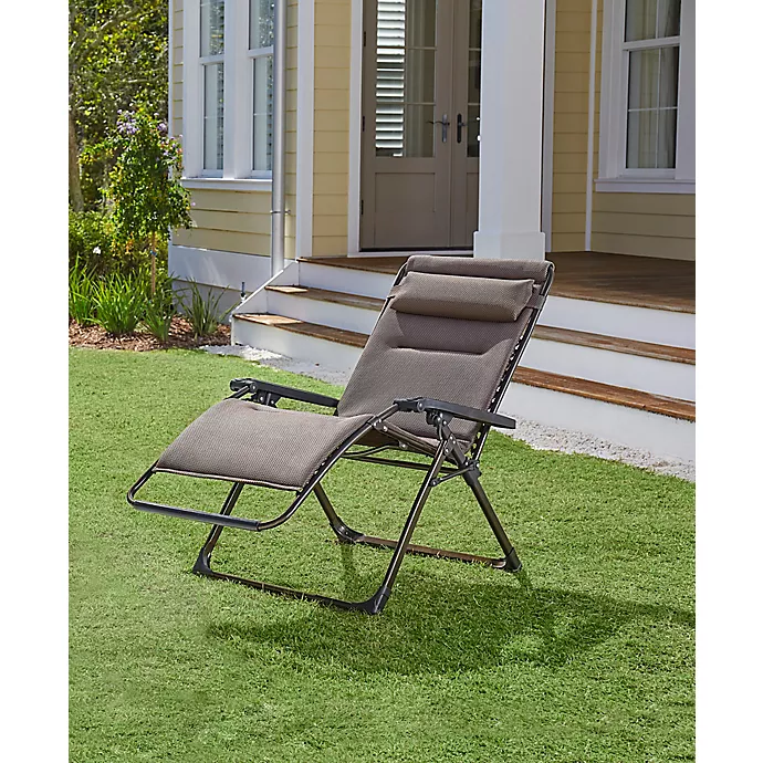 Never Rust Aluminum Outdoor Oversized Adjustable Relaxer in Grey